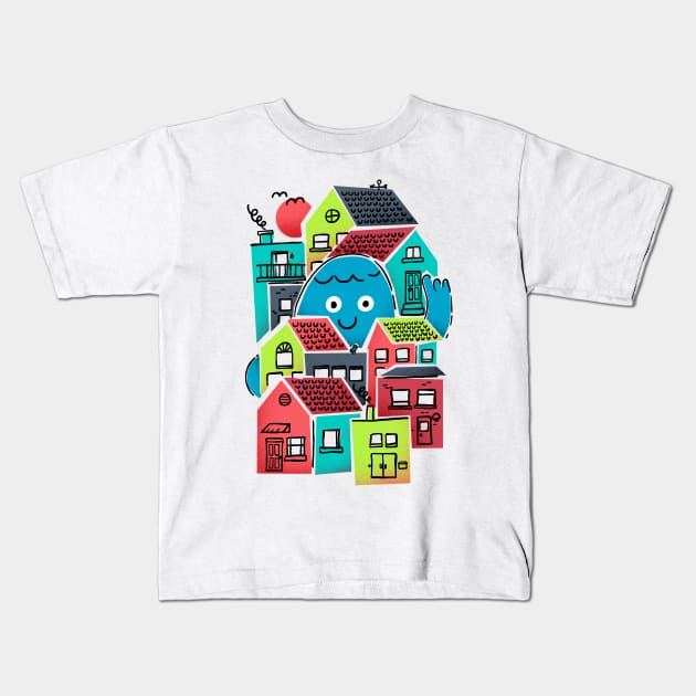 Hello Good Neighbour! Kids T-Shirt by Gintron